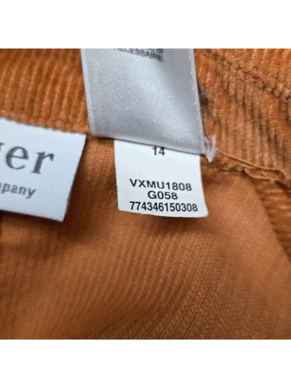Villager Liz Claiborne Single Breasted Blazer 12-14 Brown Corduroy Retro Western